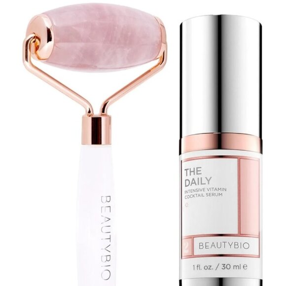 BEAUTYBIO The Daily Vitamin C Serum + Brazilian Rose Quartz Crystal Roller Set - Picture 3 of 7